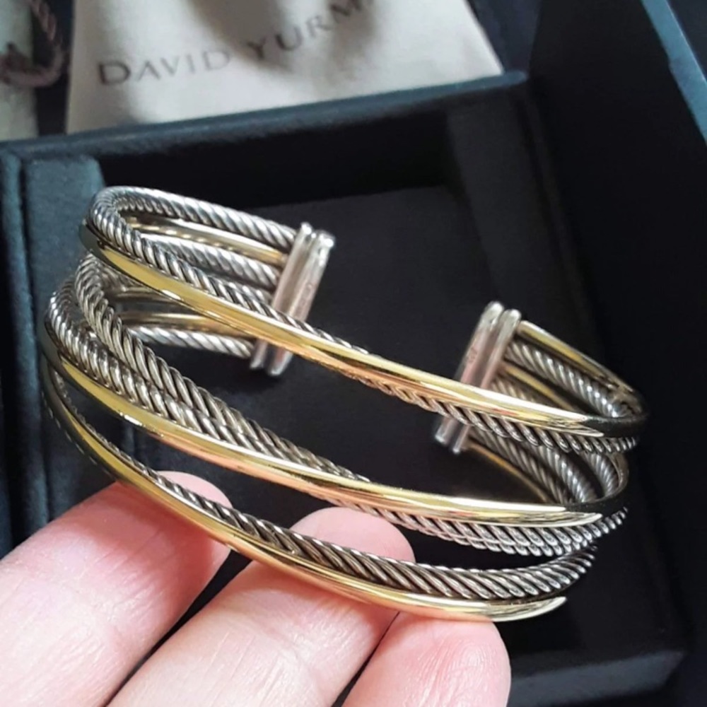 David Yurman Cable Bracelet. 925 & 18k